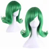 Cos Anime New Style Wigs One Punch Superman Shuddered Tornado 40cm Green Cosplay Wig for Halloween Party