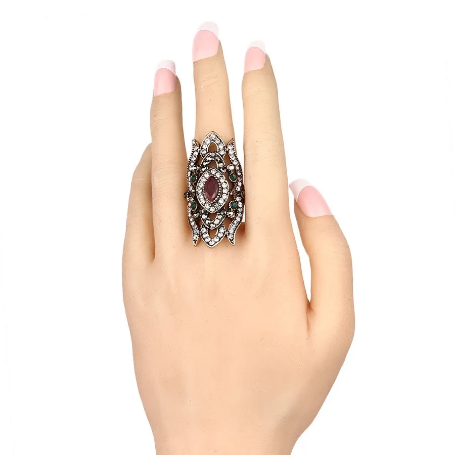 Vintage Green Crystal Ottoman Hands Ring Turkish Jewellry Buy Turkish