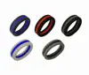Durable Three Layers Men Sport Exercise Silicone Band Ring Two Tone Silicone Rubber Ring