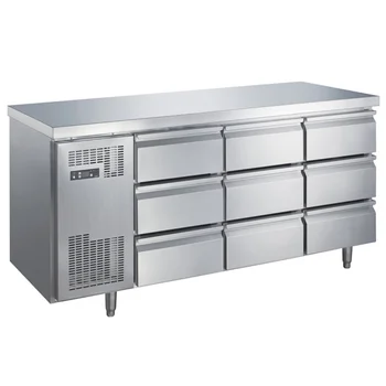 Stainless Steel Commercial Restaurant Kitchen Under Bench Drawer Fridge