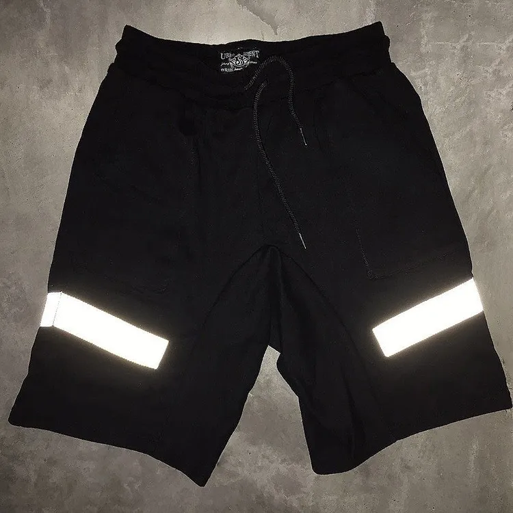 Fashion Streetwear Mens Dress Shorts Cotton Half Length Black Elastic