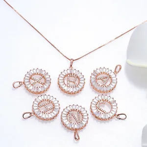 foxi jewelry supply wholesale gold plated initial pendant