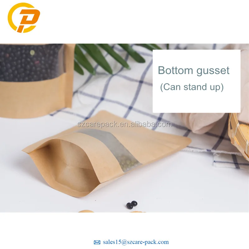 Papel Kraft Biodegradable Impreso Personalizado Ziplock Mylar Bolsa De