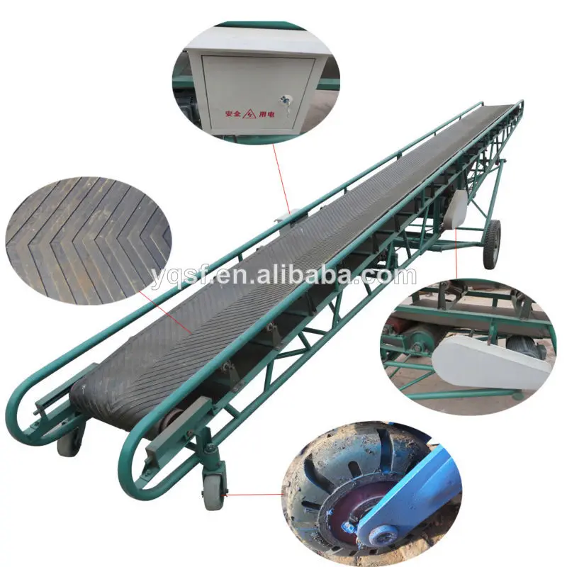 China Mobile Inclined Industrial Belt Conveyor With Cc And Iso