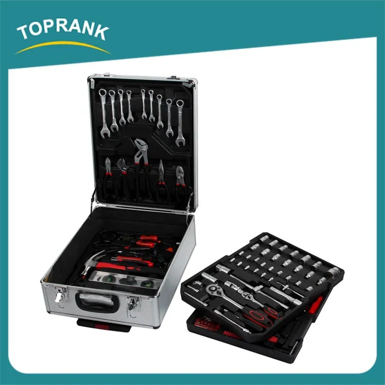 Toprank High Quality 599pcs Tool Box Trolley Germany Design Hand Tool Sets Combination Household