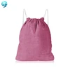 promotional 100% cotton fabric velour oem string beach towel bag