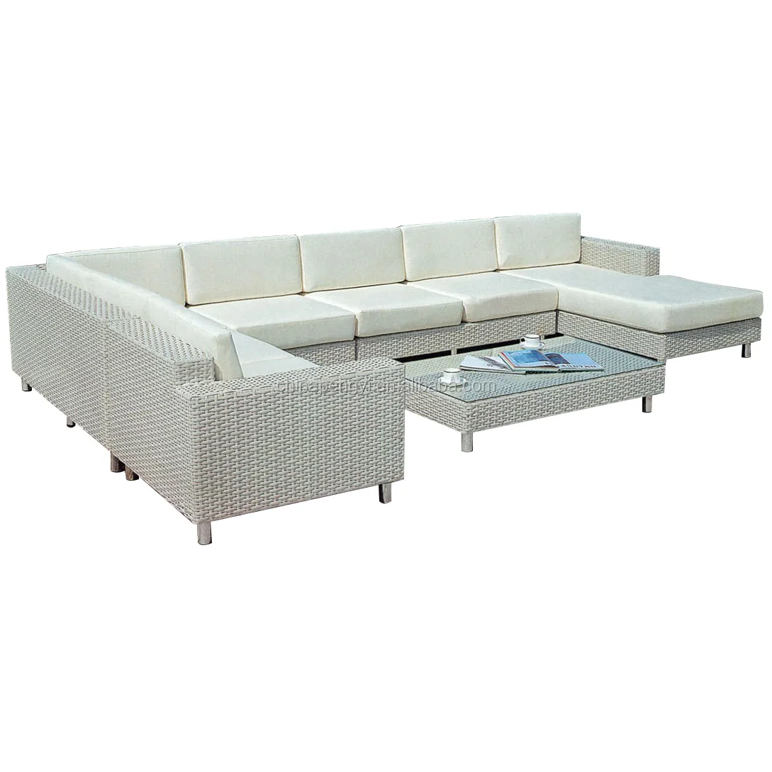 All Weather Morocco Outdoor Wicker Plastic Rattan Garden Sofa With Cushion Buy Rattan Wicker