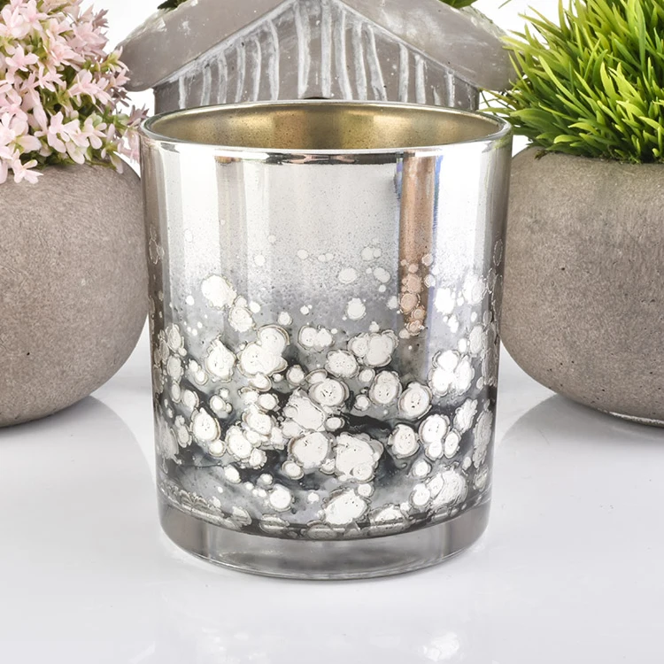 antique silver glass candle holder for home decor wholesale
