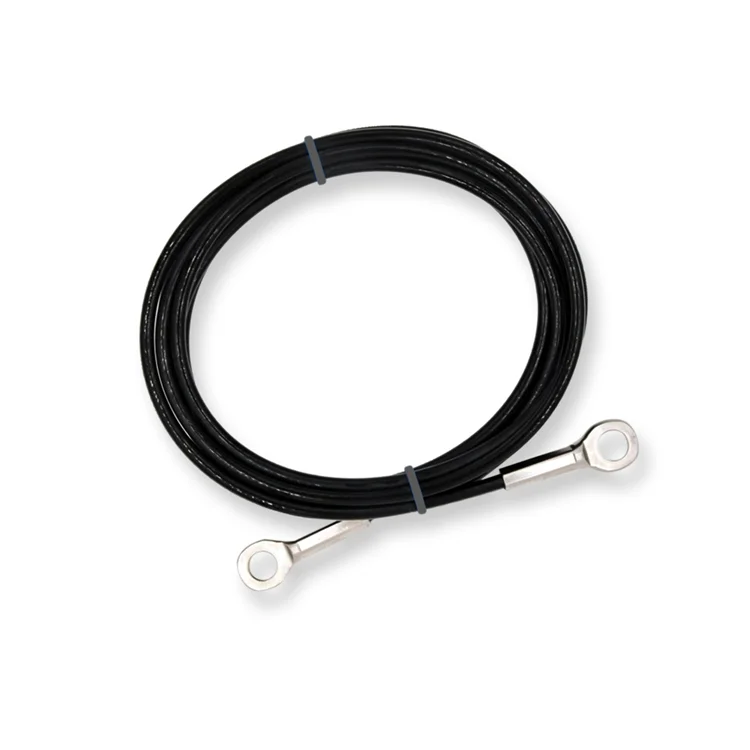 Coated steel gym fitness equipment cable with hook