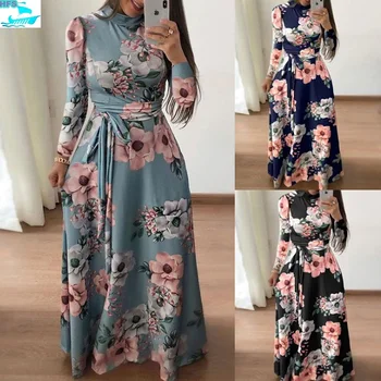 womens long sleeve floral dress