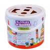 2017 new item and colorful wooden block set classic wooden block toy for kids