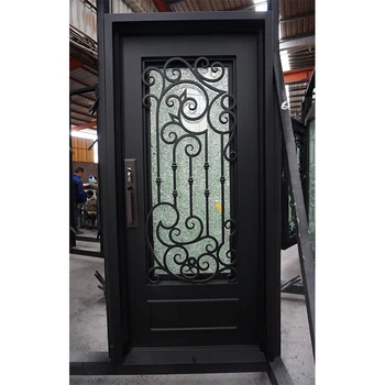 China Supplier Main Entrance Metal Solid Iron Single Door Wrought Front Doors Product On Alibaba Solid Steel Entry Doors