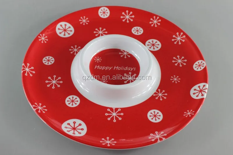 12" Melamine Snacks dinner plate ,Chips plate