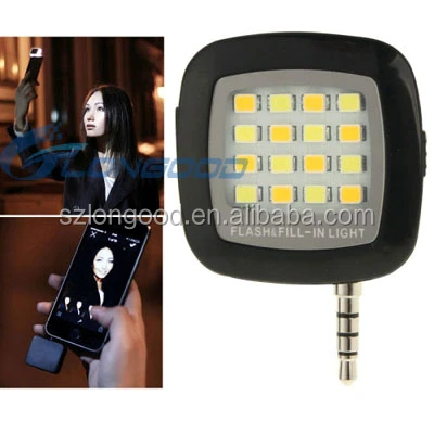 Factory price camera using selfie monopod flash mobile phone flashing led light and enhancing flash