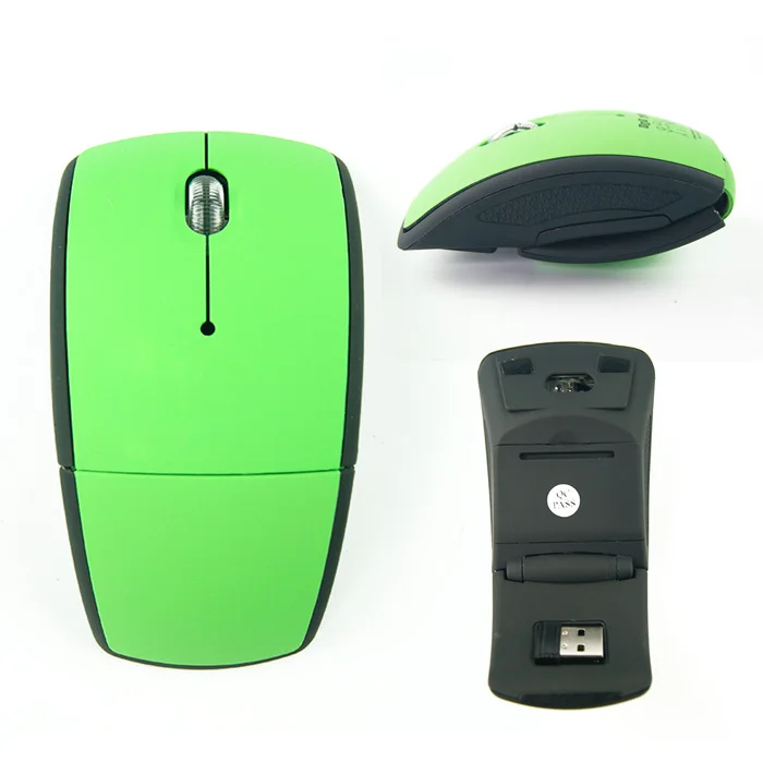 computer accessory 2.4G foldable arc wireless optical mouse for PC