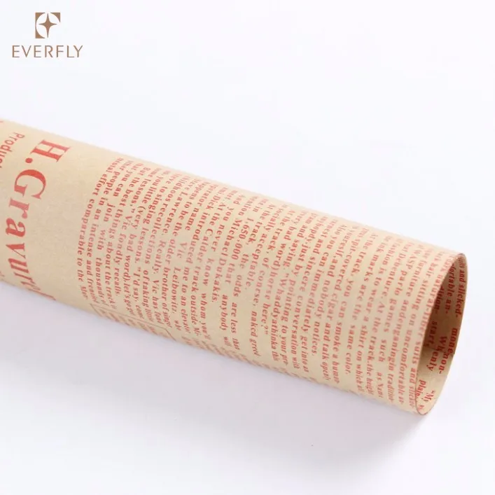 High Quality Custom Brown Flower Wrapping Paper Buy Brown Flower