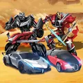 Bugatti Luxury Sportscar Models Remote control car Deformation robot One key deformation Children s toy car