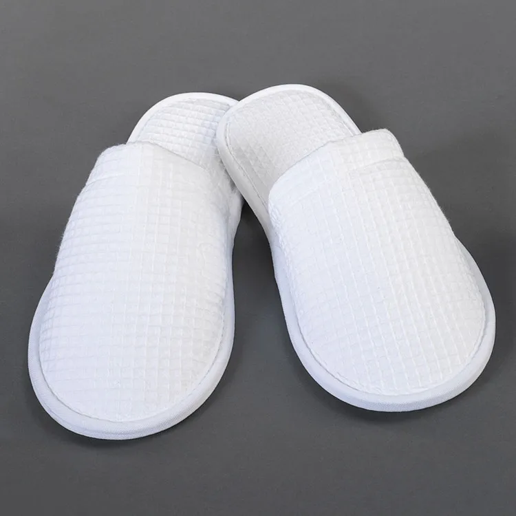 white terry cloth slippers