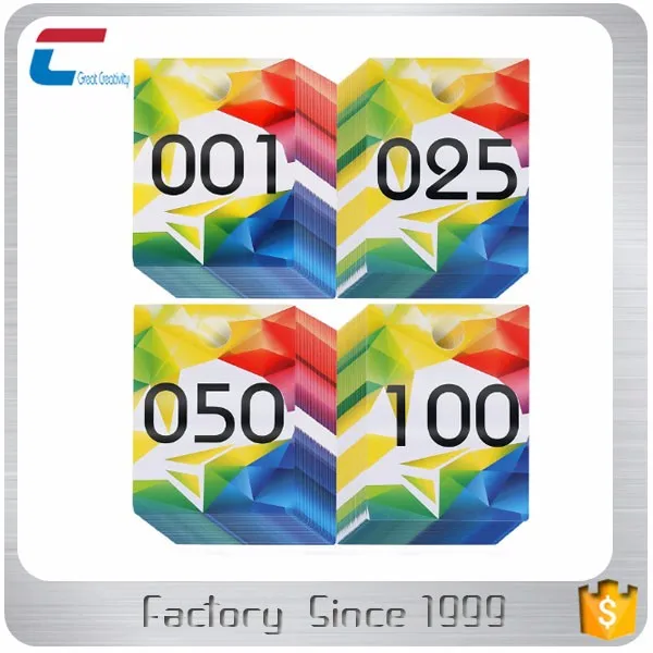 Custom Hanger Numbers Reusable Card 1100 Consecutive Numbers For Live