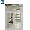 French style top arch vinyl pvc frame casement windows design