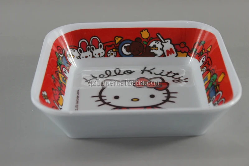 Melamine Kids Square Bowl Baby Candy Bowl Plastic Deep plate