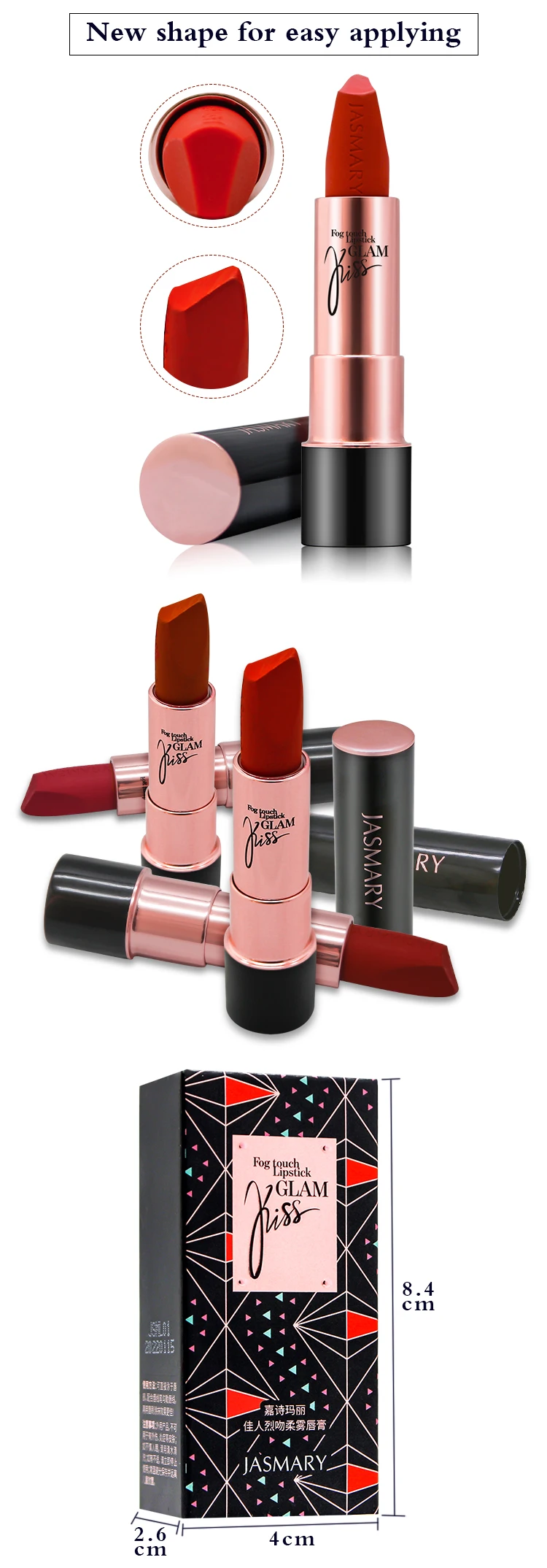 Lip makeup factory wholesale price elegant women matte  lipstick lasting
