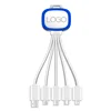 Multi-function data line 5 in1 multi universal data charging transfer usb LED lighting charging USB data cable