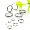 China Factory Wholesale Jewelry Fashion Stainless Steel Double Wire Key Chain Circled Jump ring Accessories