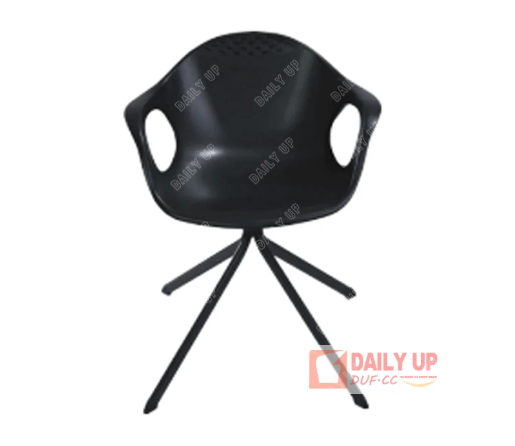 Fashion Plastic Cafe Chair with Armrest Milt-Colour Plastic Lobby Armchair Furniture Living Room Chair