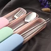 Top Choice 3pcs Stainless Steel Kids Travel Wanted Gift Spoon Fork Knife Set