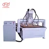Wood relief carving cnc lathe 3axis multihead cnc machine with T slot working table