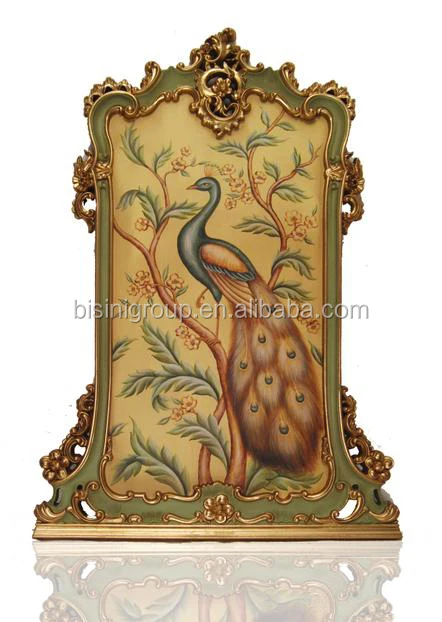 Buatan Mewah Bingkai Lacquer Lukisan Menampilkan Burung Merak