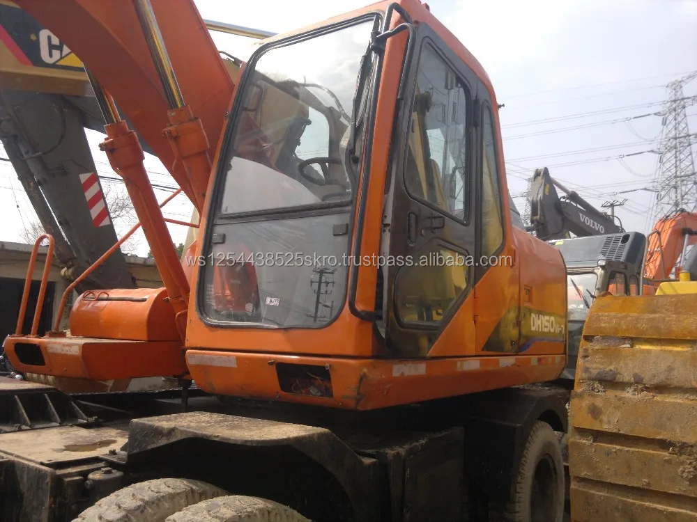 Best Selling Used Doosan Dh150 Wheel Excavator For Sale/dh 150w7100