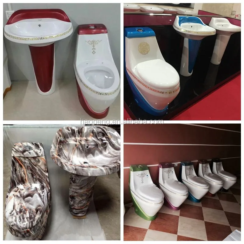 Hot Sale Washdown Wc Toilet One Piece Color Toilet Bowl For Saudi