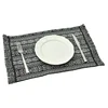 Table mat stripe black tablemat table plate mat