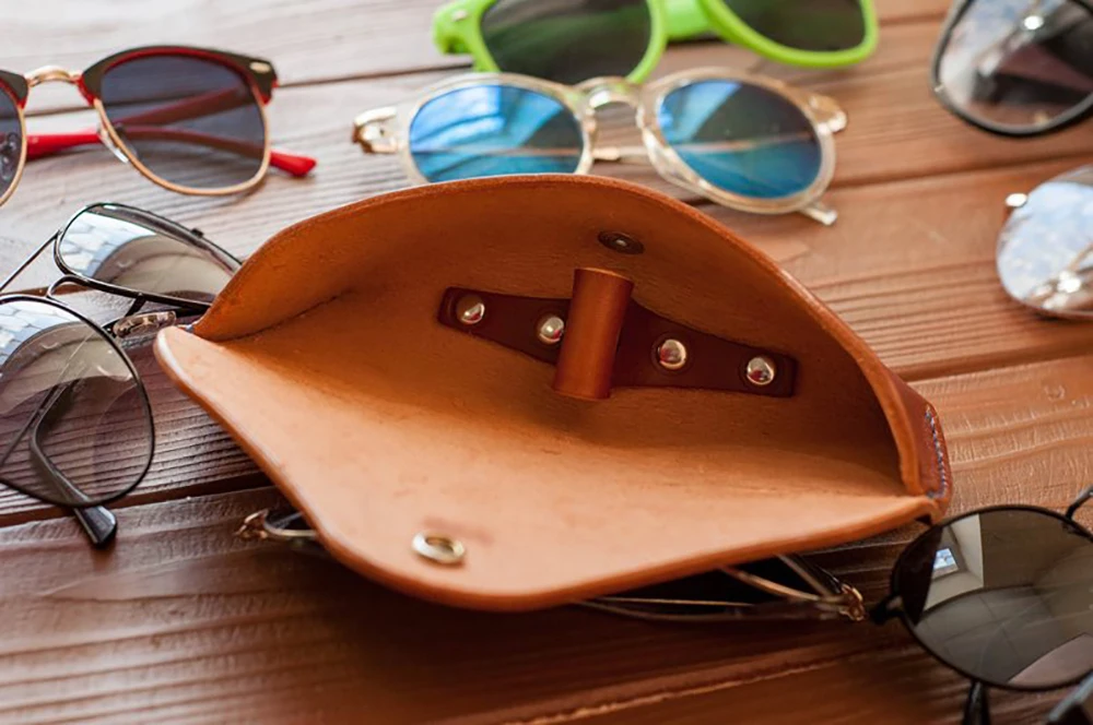 Hot Seller Portable Leather Sunglasses Case Eyeglasses Case Buy Leather Sunglasses Case