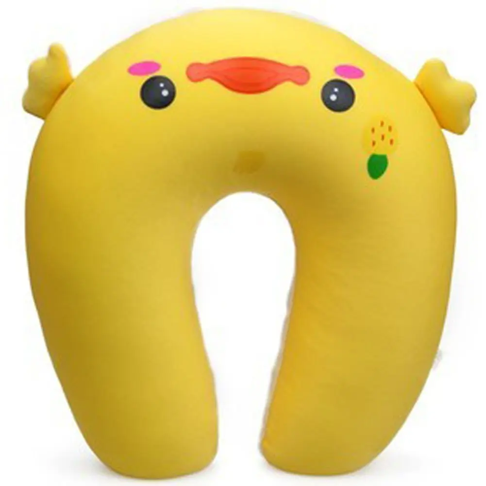 Nanoparticles Cartoon Neck Foam Particles U-shaped Pillow Neck Pillow (Duckling)