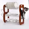 38*26.5*33.2 cm Household KichenTray Disk Rack for counter 3 tiers stainless steel dish rack