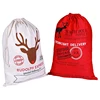 Canvas Cotton Shopping Packaging Pouch Christmas Gift Decoration Drawstring Bag