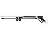 High pressure car wash spray trigger gun with lance
