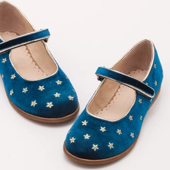 velvet flat mary jane shoes