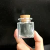 50ml mini Square Glass Favor Jar with cork stopper For Sandy and Spice