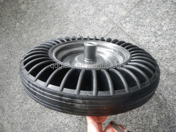 Heavy duty solid rubber wheel for wheel barrow 3.50-8