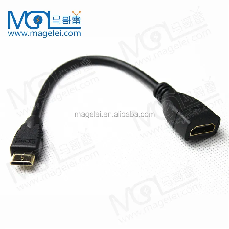 High Quality 15CM Mini HDMI Male To HDMI Female Extension Adapter cable - ANKUX.COM