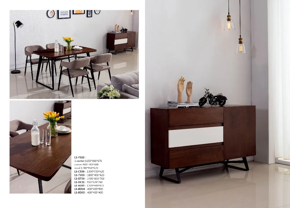 Mesa De Comedor De Cuatro Esquinas Con Marrón Cara De Madera Y Soporte