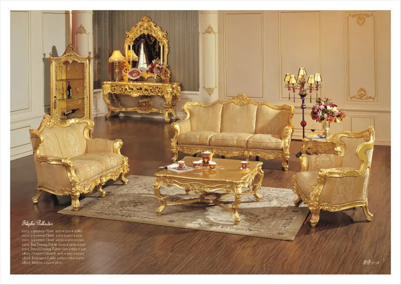 Conjunto de sofás muebles de estilo europeo antiguo barroco ... Fotos de muebles de sala antiguos