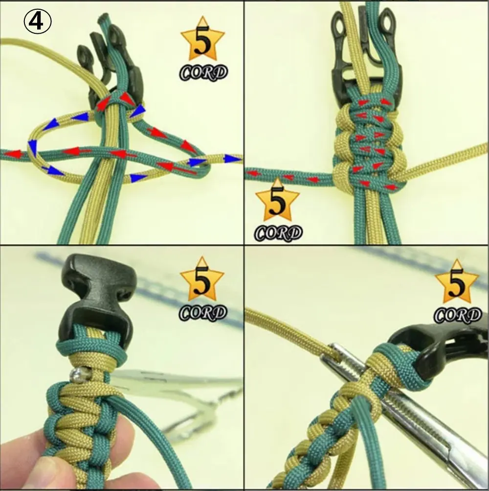 Схема плетения браслета выживания из паракорда