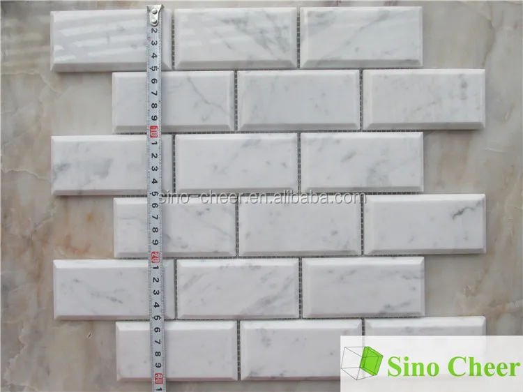 Carrara White Marble Subway Tile 6x12 Polished Italian Bianco Carrara White Marble Subway Tile 6x12