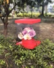 spot rectangular flower and truffles candy packaging gift box with clear window