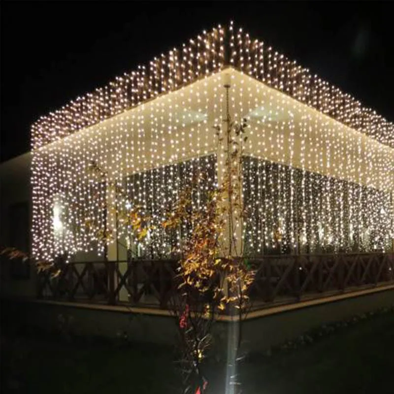 Waterfall Falling Tree Hanging Warm White Led Fairy Lights Outdoor